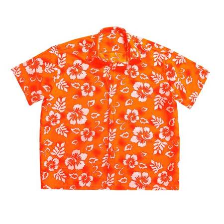 Koszula Hawajska Pomarańczowa, Kwiatki
