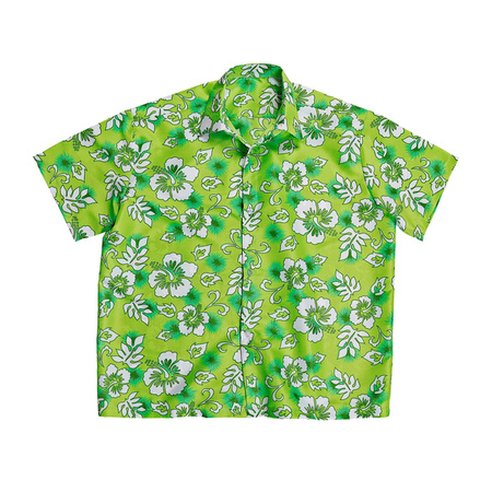 Koszula Hawajska Zielona, Kwiatki, Karnawał