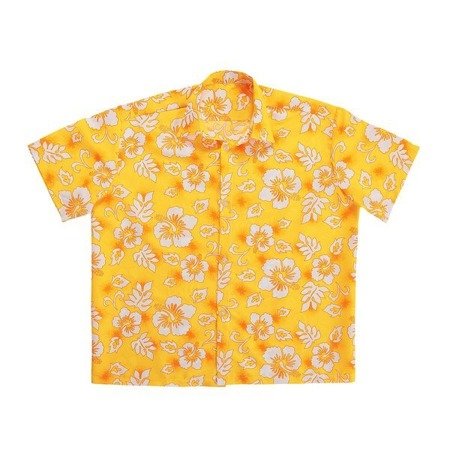 Koszula Hawajska Żółta, Kwiatki, Karnawał
