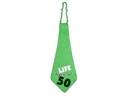 Krawat Life begins at 50, 59cm (1 karton / 40 szt.)