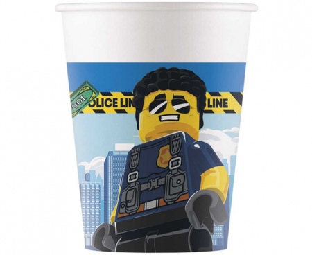Kubeczki papierowe Lego City 200 ml 8 szt.