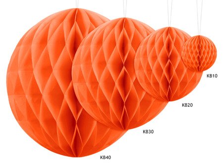 Kula bibułowa, pomarańcz, 30cm (1 karton / 50 szt.)