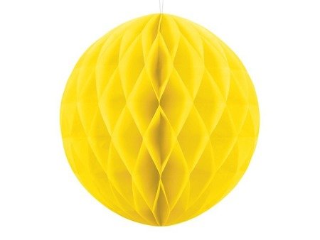 Kula bibułowa, żółty, 40cm