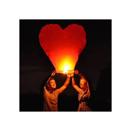 LAMPION CZERWONY SERCE 85 CM