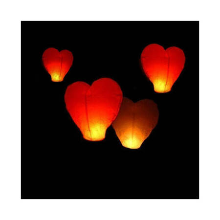 LAMPION CZERWONY SERCE 85 CM