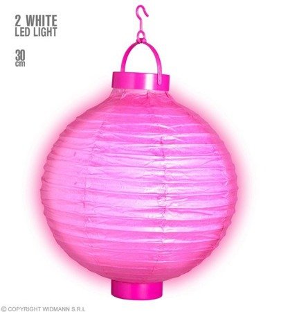 LAMPION RÓŻOWY LED 30 cm