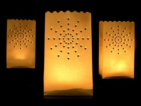LAMPIONY TOREBKI NA ŚWIECĘ 15 x 9 x 26cm (1 op. / 10 szt.)