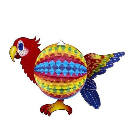 Lamion papierowy Papuga, dekoracja, party