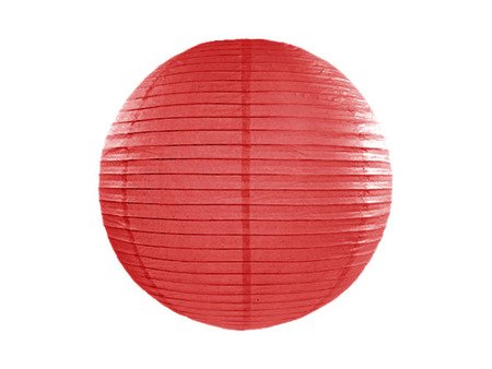 Lampion papierowy, czerwony, 20cm (1 karton / 30 szt.)