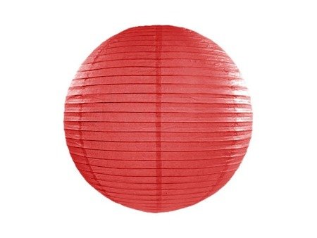 Lampion papierowy, czerwony, 35cm (1 karton / 30 szt.)