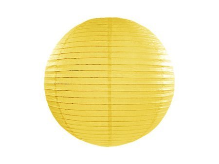 Lampion papierowy, żółty, 35cm (1 karton / 30 szt.)
