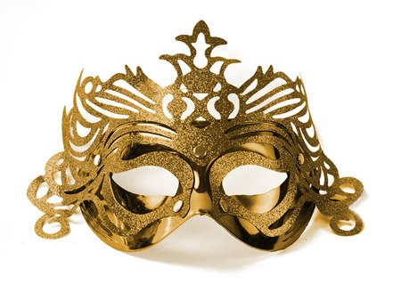 Maska Party z ornamentem, złoty (1 karton / 50 szt.)