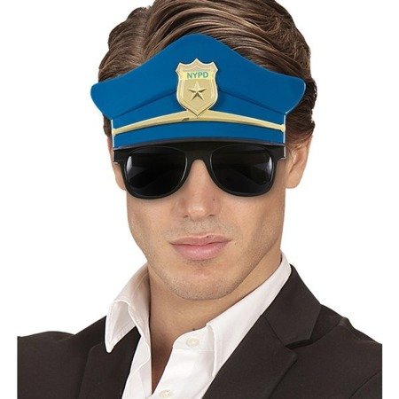 OKULARY POLICJANTA Z CZAPKĄ