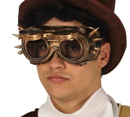 OKULARY STEAMPUNK Z KOLCAMI