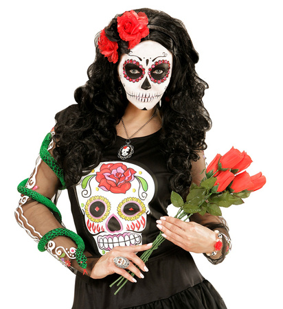 OPASKA Z RÓŻAMI DIA DE LOS MUERTOS