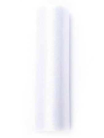 Organza Gładka, biały, 0,16 x 9m (1 karton / 48 szt.) (1 szt. / 9 mb.)