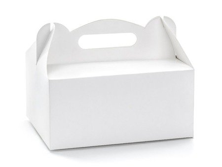 Ozdobne pudełka na ciasto, biały, 19x14x9cm (1 karton / 20 op.) (1 op. / 10 szt.)