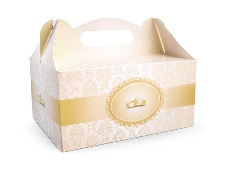 Ozdobne pudełka na ciasto weselne (1 karton / 20 op.) (1 op. / 10 szt.)