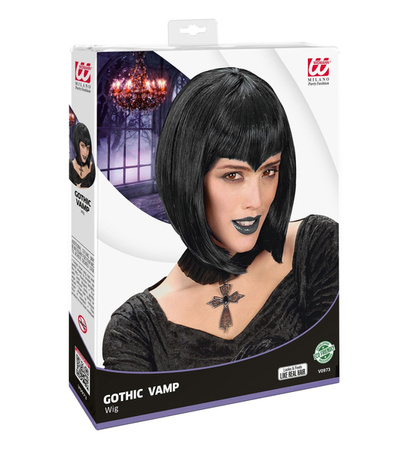 PERUKA GOTHIC VAMP CZARNA