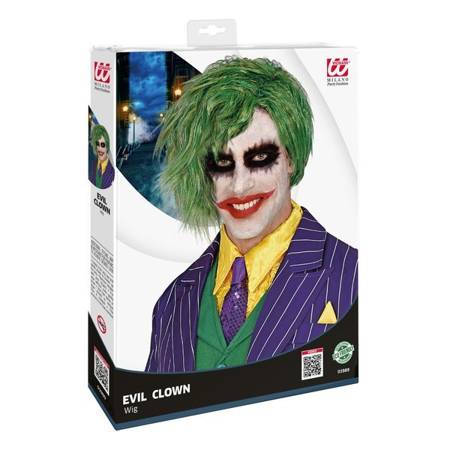 PERUKA JOKER  ZIELONA HALLOWEEN