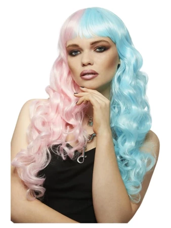 PERUKA RÓŻOWO-BŁĘKITNA SYRENA MANIC PANIC 