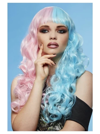 PERUKA RÓŻOWO-BŁĘKITNA SYRENA MANIC PANIC 