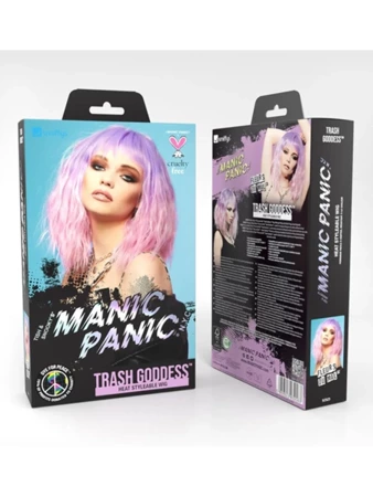 PERUKA RÓŻOWO-FIOLETOWA Z GRZYWKĄ MANIC PANIC