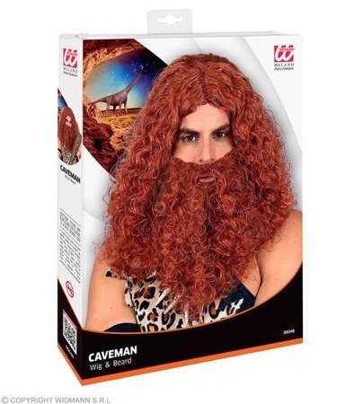 Pk 4 "CAVEMAN WIG AND BEARD" in box