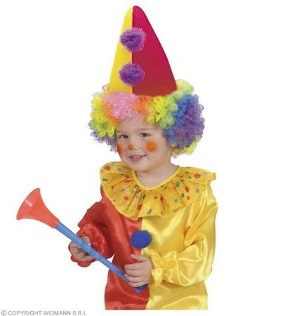 Pk 6 "CLOWN CONE HAT" felt - colors ass.