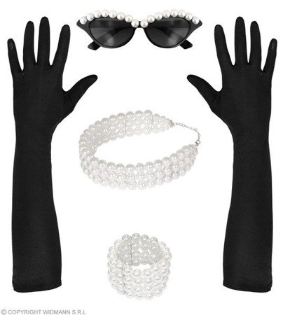 Pk 6 "TIFFANY" (glasses, gloves, choker, bracelet)