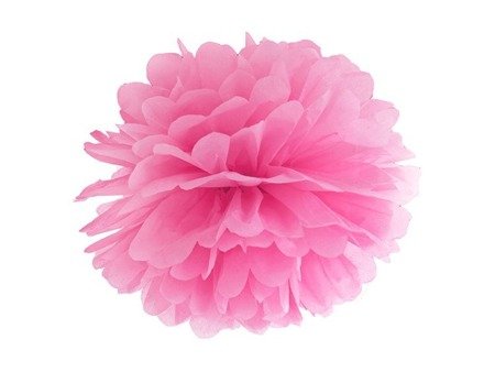 Pompon bibułowy, różowy, 35cm (1 karton / 100 szt.)