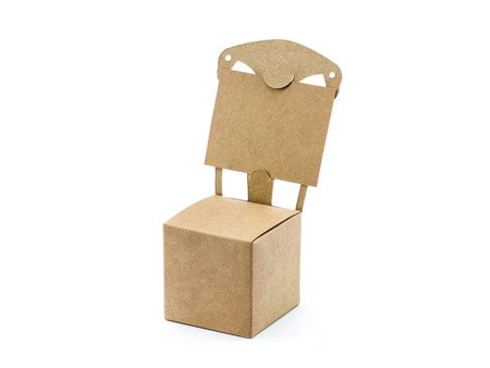 Pudełeczka Krzesełko, kraft, 5x5x5cm (1 karton / 50 op.) (1 op. / 10 szt.)