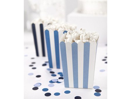 Pudełka na popcorn, 7,5 x 7,5 x 12,5 cm (1 karton / 40 op.) (1 op. / 6 szt.)