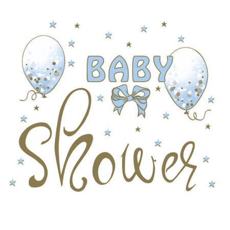 SERWETKI BABY SHOWER NIEBIESKIE 33 X 33 CM