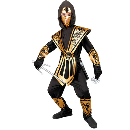 Strój ninja złoty wojownik dziecięcy