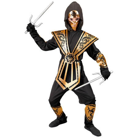 Strój ninja złoty wojownik dziecięcy