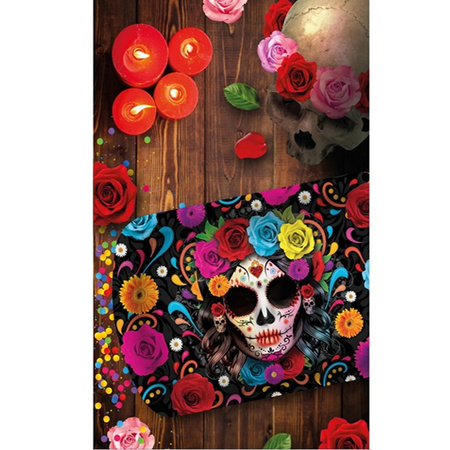 TACA CATRINA LOS MUERTOS HALLOWEEN 39X24 CM     