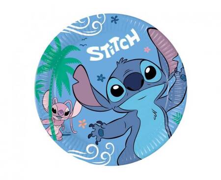 TALERZYKI PAPIEROWE STITCH & ANGEL DISNEY 8 SZT