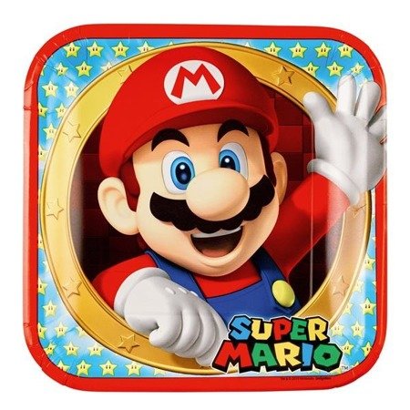 TALERZYKI PAPIEROWE SUPER MARIO 23 CM