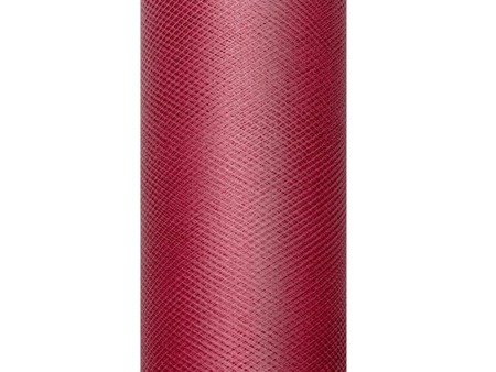 TIUL GŁADKI BORDO 15 cm x 9 m