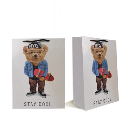 TORBA PREZENTOWA MIŚ STAY COOL 26X32X9,5 CM