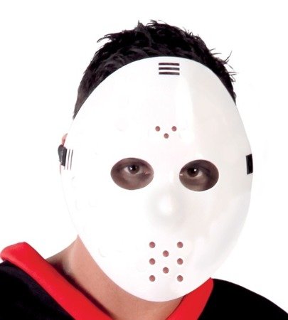 WHITE HOCKEY MASK PVC