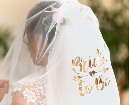 Welon GoGirls Bride to be biały różowe złoto 72cm