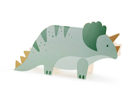 ZAPROSZENIA TRICERATOPS DINO FUN DINOZAUR 6 SZT.