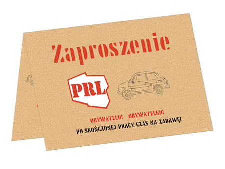 ZAPROSZENIA URODZINOWE PRL 6 SZT.