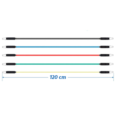 ZESTAW 5 GUM OPOROWYCH DO ĆWICZEŃ Z UCHWYTAMI
