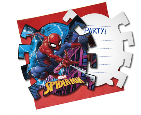 Zaproszenia z kopertą Spiderman 