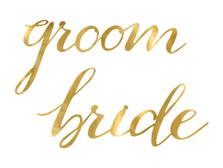 Zawieszki Bride Groom, złoty (1 op. / 2 szt.)