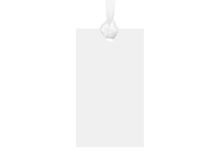 Zawieszki prostokątne, biały, 4,5 x 8,7cm (1 karton / 40 op.) (1 op. / 10 szt.)