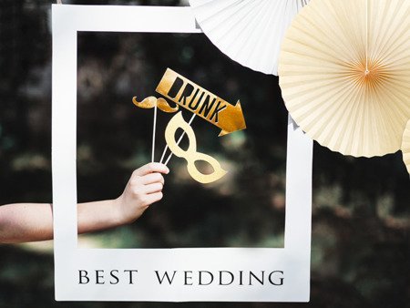 Zestaw z ramką selfie - Best Wedding (1 karton / 50 op.)